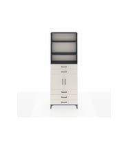 Arges Dolap 4 Raflı 5 Çekmeceli 2 Kapaklı 88x30x243 Antrasit-Aytaşı
