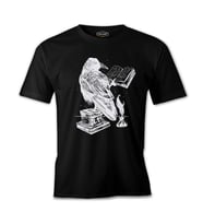 A Raven Reading Book Siyah Erkek Tshirt