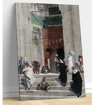 Osman Hamdi Bey - Yeşil Cami Önü Kanvas Tablo