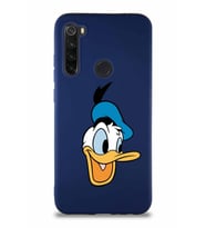 Xiaomi Redmi Note 8 Soft Premier Kapak Donald Duck-A Tasarımlı Silikon Kılıf - Lacivert (Şeffaf)