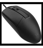 A4 Tech Op-330s, Siyah, Silent, V-track, 1200dpi, 3 Buton, Usb Kablolu, Optik Mouse