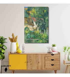 Tekli Dikey Kanvas Tablo Ünlü Eserler Paul Cézanne House Of Pere Lacroix