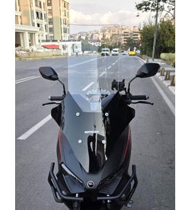 MOTOCAM RKS Lince 125 Ön Cam 2021-2026 Model 78cm Şeffaf Renkli 4mm UZUN