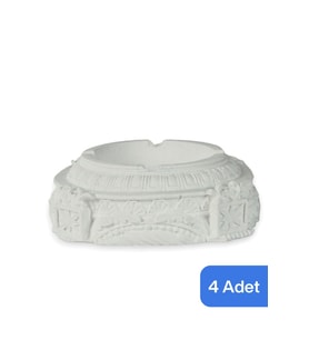 Beyaz Küllük 4'lü Set, Şık ve Dekoratif Çekici Tasarımlar