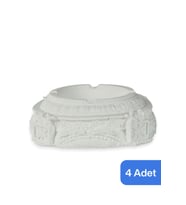 Beyaz Küllük 4'lü Set, Şık ve Dekoratif Çekici Tasarımlar