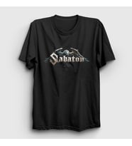 Presmono Unisex Siyah Eagle Sabaton T-Shirt 108581tt