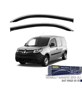 Niken Renault Kangoo 2013-Kromlu Cam Rüzgarlığı 2 Lİ (Siyah)