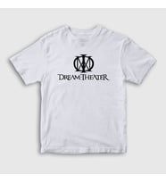 Presmono Unisex Çocuk Beyaz Logo Dream Theater T-Shirt 144000tt (Beyaz)