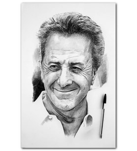 Cakatablo Dustin Hoffman KaraKalem Çalışması MDF Tablo