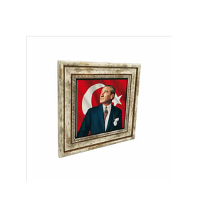 Mustafa Kemal Atatürk Baskılı Taş Tablo 25X25