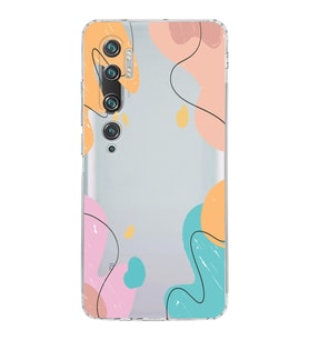 Xiaomi  Mi Note 10  Kamera Korumalı Kapak Karışık Renkler Tasarımlı Şeffaf  Kılıf