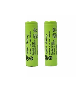 GP 130AAM 1.2Volt 1300mA Şarjlı Kalem Pil Düz Kafa 2Adet