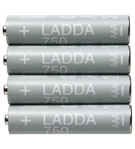 Şarj Edilebilir Pil, Yeşil-Beyaz, HR03 AAA 1.2V, 4 adet, Pil Kapasitesi: 750 Mah