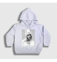 Presmono Unisex Çocuk Beyaz Billie Eilish Kapüşonlu Sweatshirt 153707tt