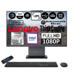 Lenovo Thinkcentre Neo 24 50A Gen5 Intel Core I5 13420H 32GB Ddr5 1tb SSD Windows 11 Pro Intel® UHD Graphics 23.8" Dokunmatık Fhd All In One Bilgisayar 12SC001LTRP08 + Zetta Flash Bellek