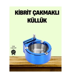 Paslanmaz Çelik Çakmaklı Küllük, Şık Masa Aksesuarı