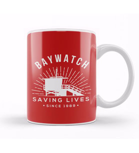 Baywatch Saving Lives Since 1989 Kupa Bardak Porselen