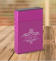 BK Gift Kişiye Özel Mor Slim Boy Metal Sigara Kutusu-8