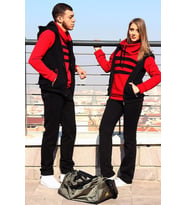 Günlük Kışlık Sevgili Eşofman Tekli Kadın Takım (Siyah)