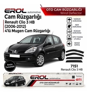 Renault Clio 3 (2006-2012) 4'lü Mugen Cam Rüzgarlığı