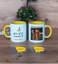 İngilizce Öğretmeni Kupa Bardak Sarı Fotoğraflı Öğretmen Günü Hediyesi