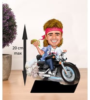 KİŞİYE ÖZEL KARİKATÜR çılgın motosikletçi BİBLOSU
