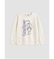 LCW Kids Ekru Care Bears Kız Çocuk Kalın Sweatshirt