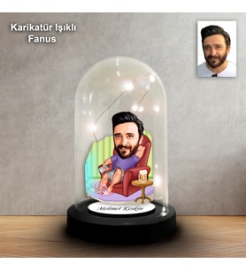 KİŞİYE ÖZEL BABA TASARIM IŞIKLI KARİKATÜR FANUS BİBLO FN136