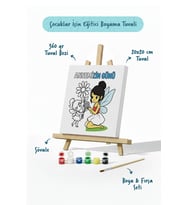 Annemizin Günü Temalı Boyama Tuvali Şövaleli Boya ve Fırça Seti 20x20 cm
