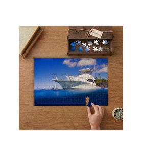 Lüks Tekne - Yat Tasarımı 240 parça Ahşap Puzzle Ahşap Kutuda MP04641