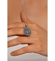 925 Ayar Aslan Burcu Burç Çarkı Unisex Gümüş Kolye 45-55cm