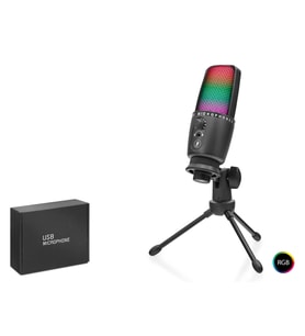 Profesyonel Gaming Rgb Mikrofon Dokunmatik Mute Ve Gain Kontrollü Type-C - Siyah ME31