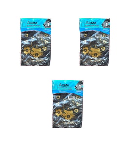 Arma Baskılı Mini Blok Poşet Torba - No : 1 - 22x35 Cm. - Siyah - 100 Adetlik 3 Paket