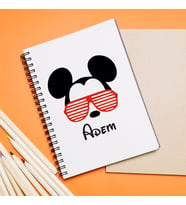 Mickey Mouse Sevgili Çift Tasarımlı Defter Kişiye Özel