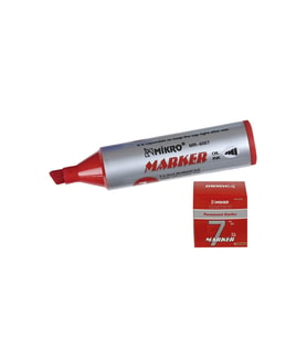 Mikro Markör Permanent Jumbo 7 MM Kırmızı Koli Kalemi (12 Li Paket)