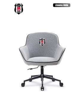 Fanchair x Beşiktaş Icon Siyah Kumaş Çalışma Koltuğu
