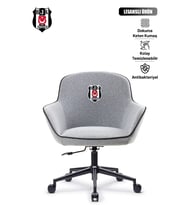 Fanchair x Beşiktaş Icon Siyah Kumaş Çalışma Koltuğu