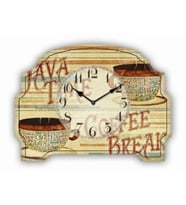 MUTFAK › AHŞAP SAATLER › Saatler-MB SARI TEMALI DUVAR SAATİ-KÜÇÜK-24*13*3 CM