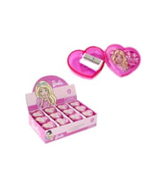 Dolphin Kalemtraş Barbie Kalp Şekilli Hazneli Kalemtıraş (24 Lü Paket)