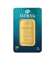 AgaKulche 24 Ayar 50 gr 995 Özbağ Külçe Altın