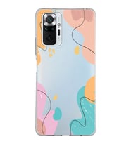 Xiaomi Redmi Note 10 Pro Uyumlu Kapak Karışık Renkler Tasarımlı Şeffaf Silikon Kılıf