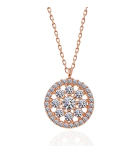 Aya Diamond Gümüş Rose Çiçek Kadın Kolye