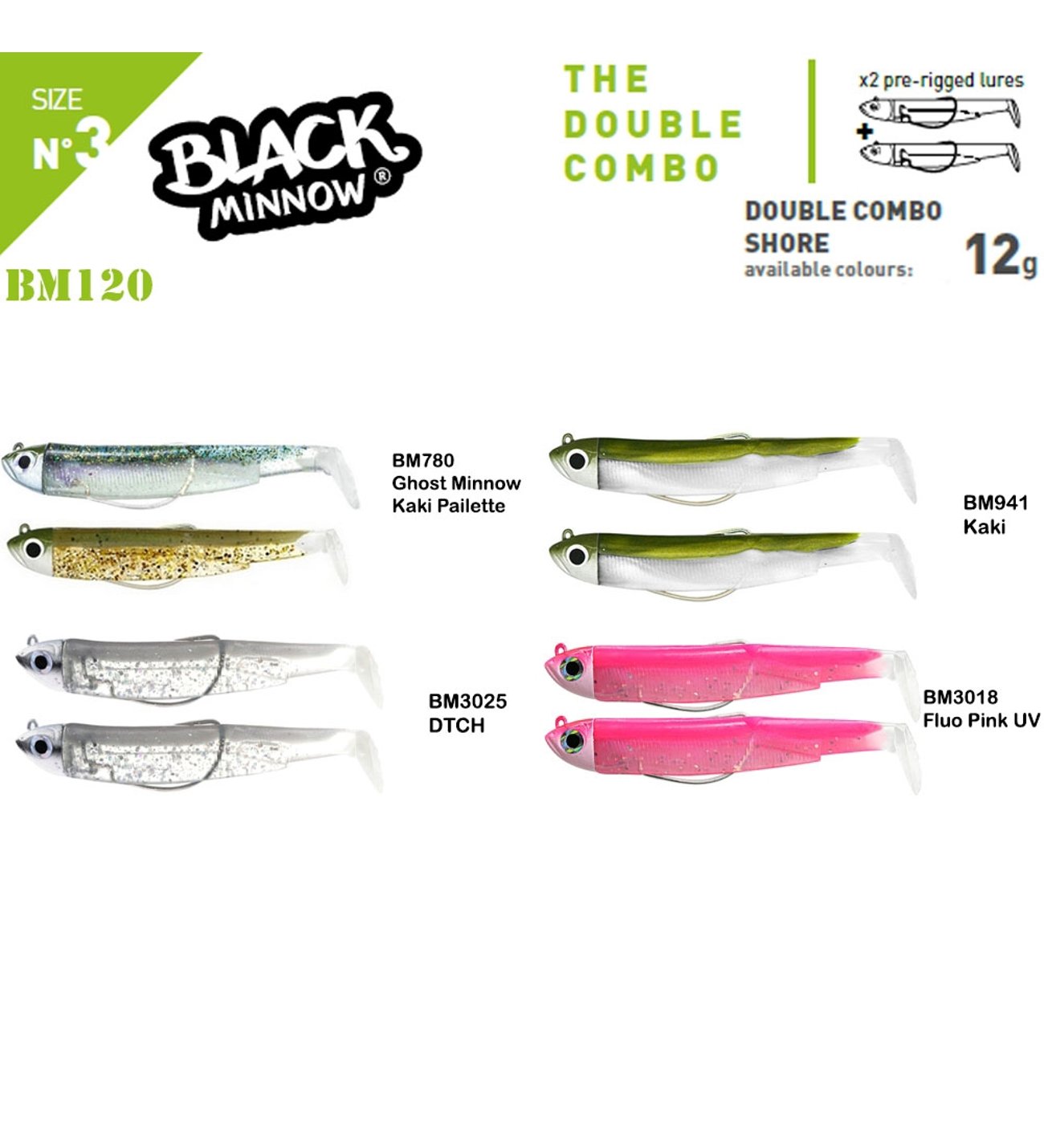 Leurres Fiiish Double Combo Shore 12cm/12g - Rose Fluo UV