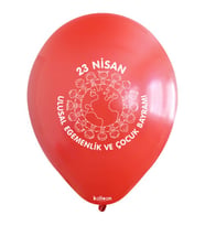 Atom Balon 23 Nisan Baskılı Balon - 12 adet
