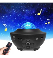 TechTic Starry Projektör Yıldız Gece Lambası Disko Topu Bluetooth USB Hoparlör Çocuk Odası Hediye (Mavi)