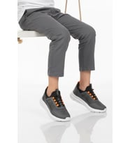 Walkway Siyah Beyaz Fileli Hafif Esnek Unisex Çocuk Spor Ayakkabı Motano F
