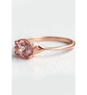 PEMBE KUVARS DOĞAL TAŞLI YÜZÜK - AK0485