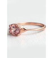 PEMBE KUVARS DOĞAL TAŞLI YÜZÜK - AK0485