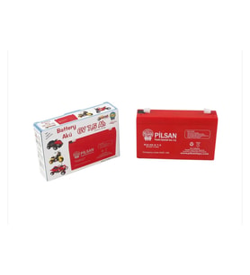 Pilsan 6 volt 7,5 Ah /Amper Akü Kırmızı Kablosuz