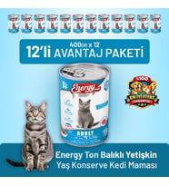 Ton Balıklı Yetişkin Yaş Kedi Maması 400 g - 12 Adet